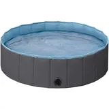 Hundepool Swimmingpool 100/120/140/160 x 30 cm, Hund Planschbecken Schwimmbecken Faltbarer Pool Badewanne Wasserbecken Klappbares