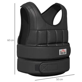Homcom Gewichtsweste 30 kg Verstellbar Krafttraining Schwarz