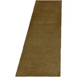 KADIMA DESIGN Teppich Hochflor SPREE in Gold, einfarbig, 80 x 250 cm