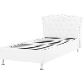 Beliani Metz 90 x 200 cm H2 Weiß/Silber