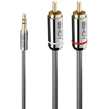 Lindy Audiokabel Cromo Line 3,5mm Klinken-Stecker - 2x Cinch-Stecker 10,0m (35337)