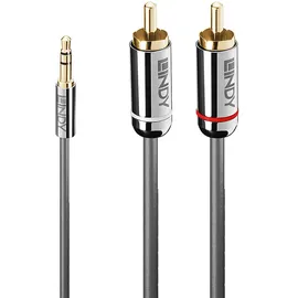 Lindy Audiokabel Cromo Line 3,5mm Klinken-Stecker - 2x Cinch-Stecker 10,0m (35337)