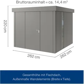 Hörmann Juno JFD 2,62 x 2,62 m Graualuminium