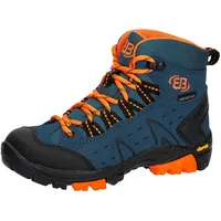 Brütting Mount Bona High Kids Trekking-& Wanderstiefel, Petrol/orange, 35