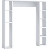 VCM Badezimmerregal, Weiß, , Maße: H. 100 x B. 98 x T. 18 cm stehend, Badezimmer, Badezimmerregale, Badregale