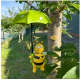 of Gartenfiguren - Süße Biene mit Regenschirm zum Aufhängen im Baum - Deko Tierfiguren 24 cm groß