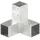 vidaXL Pfostenverbinder Y-Form 71 x 71 mm Silber/Metall