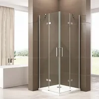 Bernstein EX809 Eckdusche mit Drehtür links 100 x 195 cm transparent ESG-Sicherheitsglas