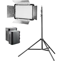 walimex pro LED 500 Bi Color Set inkl. 1x Stativ und 2x Akku