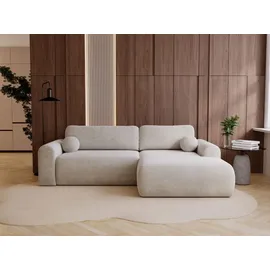 GRAINGOLD Eckcouch Polyester 3-Sitzer Weiß