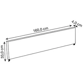 Paperflow Tischtrennwand, sand 160,0 x 33,0 cm, 1 St.