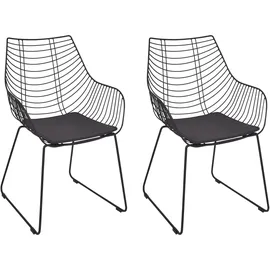 Beliani Metallstuhl 2er Set ANNAPOLIS