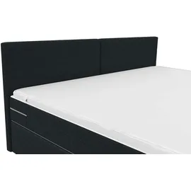 99rooms Phönix Familienbett Boxspringbett 240×200 cm, Webstoff MALMO_NEW Schwarz,