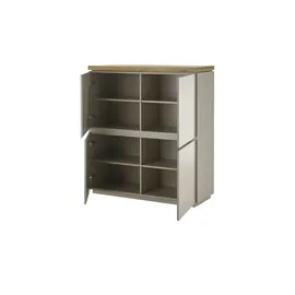 Höffner Sideboard - grau ¦ Maße (cm): B: 113 H: 123 T: 40.0