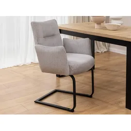 s-style möbel Polsterstuhl Hera Cord grau