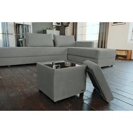KAWOLA Hocker mit Stauraum IDA Stoff anthrazit
