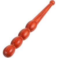 EXCEART 1 x manueller Akupunktur-Trigger-Punkt-Stift aus Holz, Massagestab für Fußmassage (rot)