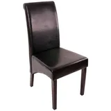 MCW Esszimmerstuhl, Schwarz, Dunkelbraun, Leder, 46x99x50 cm, Esszimmer, Stühle, Esszimmerstühle, Vierfußstühle