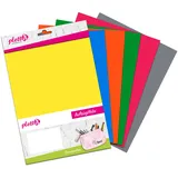 plottiX PremiumFlex Aufbügelfolie farbsortiert Flex-Folie 20,0 x 30,0 cm, 6 St.