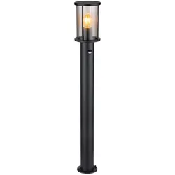 LED Stehleuchte, Bewegungsmelder, Edelstahl, Glas, H 100 cm