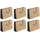 Clairefontaine 6x Geschenktasche aus Kraftpapier, 37,3x11,8x27,5cm braun 28794-6C