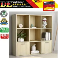 Book Cabinet Highboard Book Rack Shelf Engineered wood Bietet mehr Freiraum DE