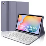 IVEOPPE Tastatur für Samsung Galaxy Tab S6 Lite 2024, Hülle mit Tastatur Galaxy Tab S6, Bluetooth Magnetischer QWERTZ Keyboard Samsung für S6 Lite 10.2 Zoll 2024/2022 (SM-P610/P615/P613/P619), Lila