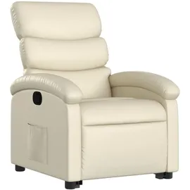vidaXL Relaxsessel mit Aufstehhilfe Kunstleder 92 x 99,5 x 0 cm Creme