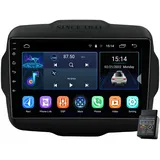 Für Jeep Renegade 2014-2018 Autoradio USB Bluetooth 8 Core 9" Android 12 Autoradio DAB+Radio CarPlay Navi GPS HD Touchscreen Autoradio Bluetooth DAB+Radio WiFi,FM RDS Radio USB (4GB RAM+64GB ROM)