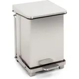 ReinigungsBerater Industrieller Tritt-Mülleimer 27 Liter - matt Edelstahl - Silber