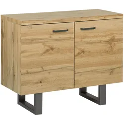 Sideboard heller Holzfarbton 2 Türen TIMBER
