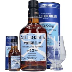 Edradour 12 Jahre - Caledonia - Single Malt Whisky + kleine Flasche...
