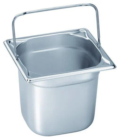 B.PRO Gastronorm-Behälter 3,0 Liter Edelstahl-GN 1/6 mit Bügelgriffen - 200 mm
