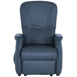 HIMOLLA Fernsehsessel 7568 Leder 77 x 104 x 85 cm Blau elektrisch
