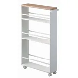 Yamazaki Nischenwagen, weiß Metall, 13x80.5x47.5 cm, Esszimmer, Servierwagen