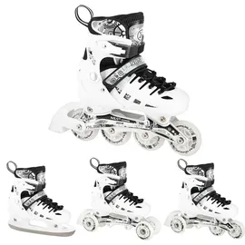 Nils Extreme Inliner mit Der Austauschbaren Hockey-Kufe LED NH10905 schwarz|weiß 35/38