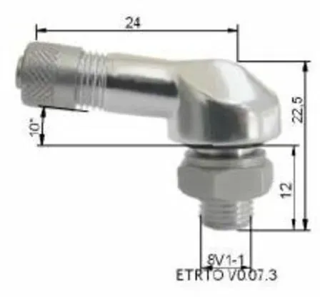 Bihr Pneumatisches Ventil alu Ø8,5mm silber, silber