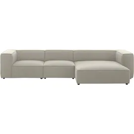 W.Schillig Eckcouch Polyester 3-Sitzer Beige