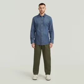 G-Star Clean Slim Hemd - Mittelblau - Herren - XXL