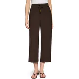 Zero Damen Hose mit Bindegürtel Braun 38