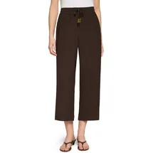 Zero Damen Hose mit Bindegürtel Braun 38