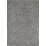benuta Shaggy Hochflor Teppich Swirls, Kunstfaser, Dunkelgrau, 133 x 190.0 x 2 cm