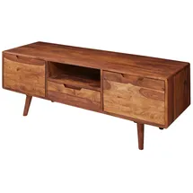 KADIMA DESIGN Lowboard 135x51x45cm Braun Holz, Metall, Massivholz