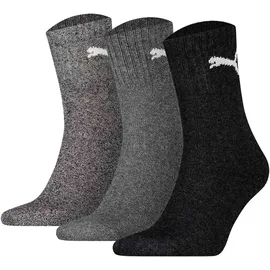 Puma Short Crew 3er Pack anthracite / grey 35-38