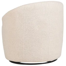 Beliani Drehsessel Davik Bouclé 360° drehbar 75 x 85 x 75 cm Beige