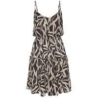 S.Oliver Sommerkleid Damen schwarz-sand bedruckt Gr.34