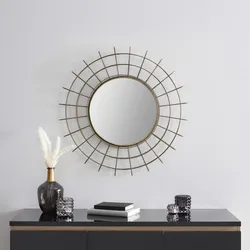 Spiegel 'Miranda' Ø ca.76cm, messing