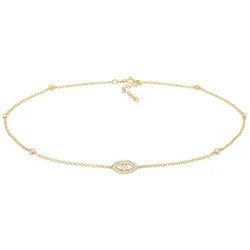 Elli Choker Evil Eye Zirkonia Kristalle 925 Silber Ketten   Damen