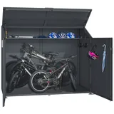 osoltus Gerätehaus Fahrradgarage Fahrradbox Anthrazit 200 x 100 cm H. 150 cm