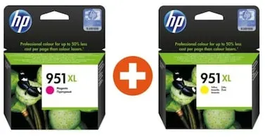 HP CN048AE + CN047AE / 951XL Original Druckerpatronen Gelb + Magenta